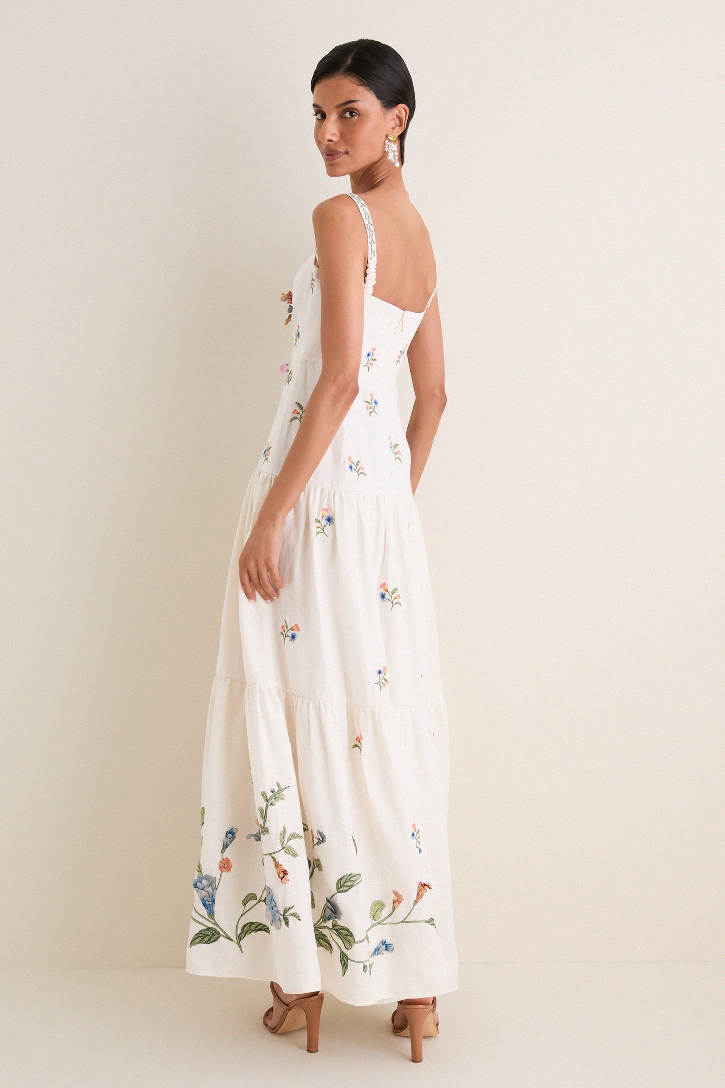 Brisa Embroidered Lima Maxi Dress