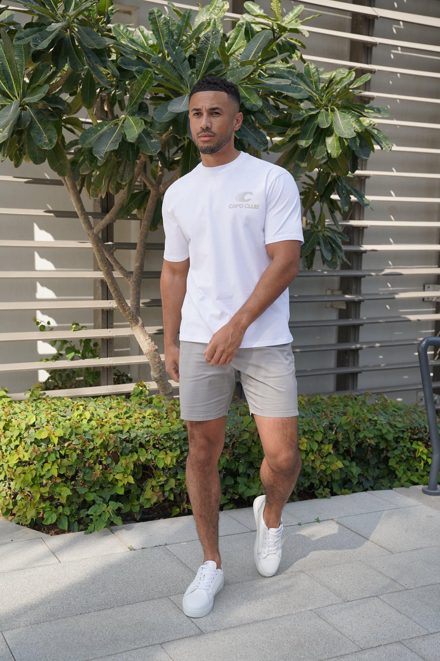 Capo Club Speed T-Shirt - White/Mushroom