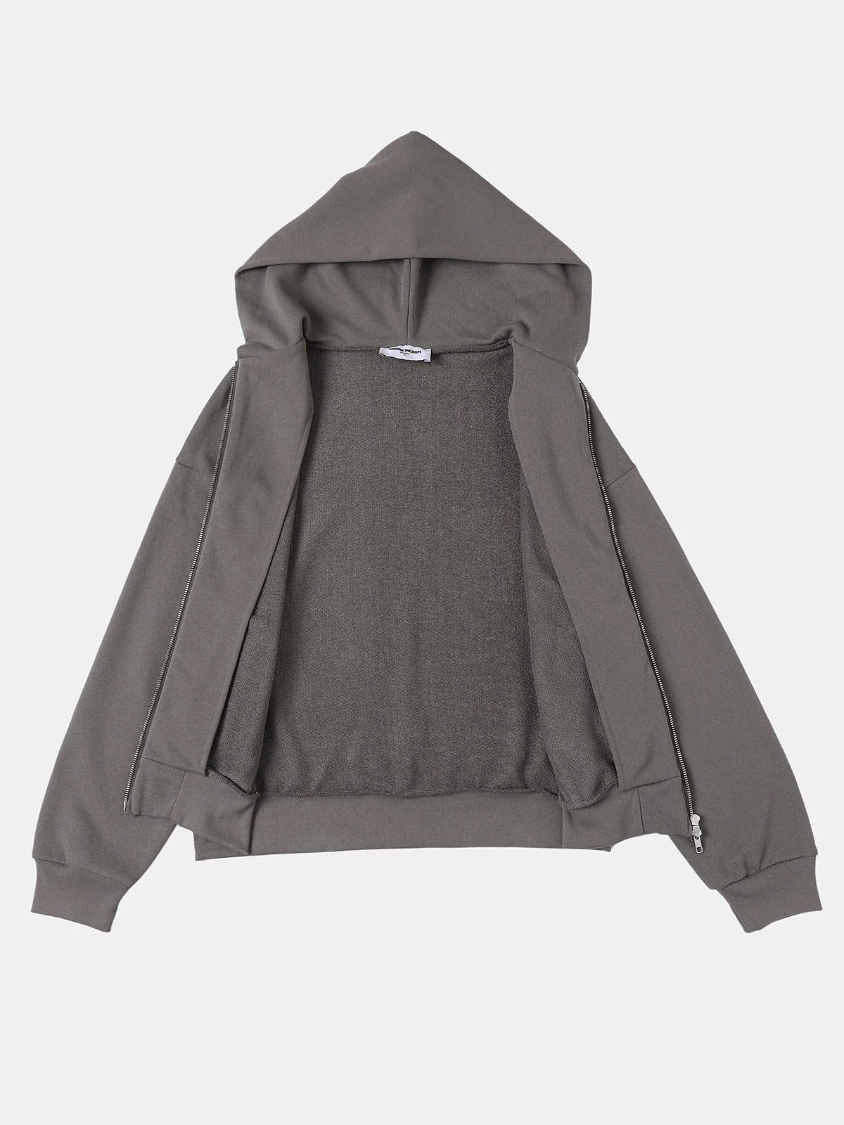 480 GSM BOX 'GRAY' ZIP-UP HOODIE