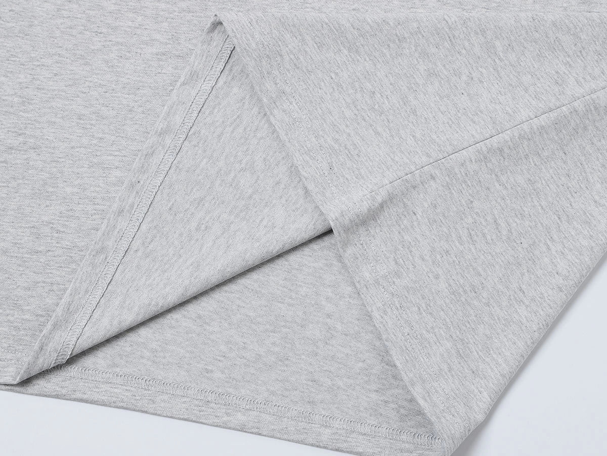 280 GSM LOOSE FIT 'FLOWER GRAY' T-SHIRT
