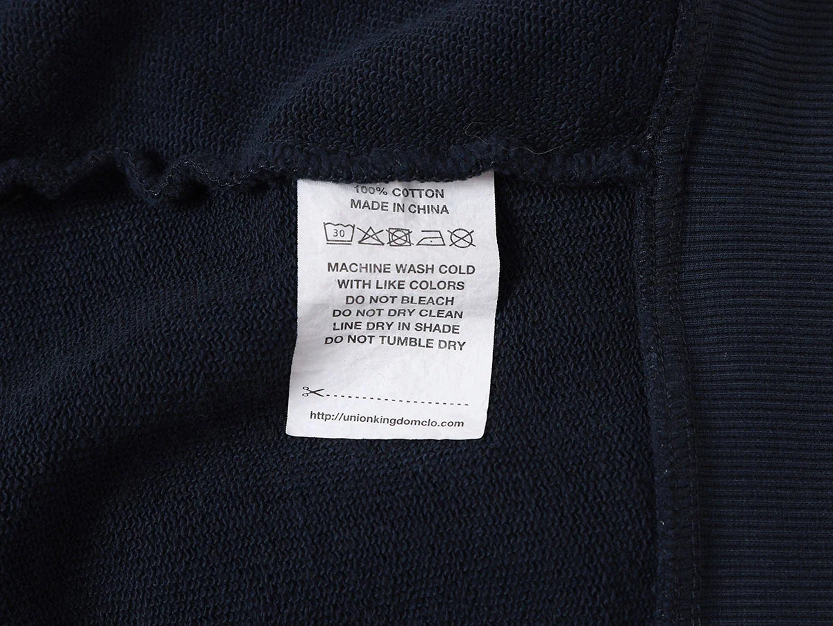 550 GSM CROPPED FIT 'WASHED NAVY BLUE' ZIP-UP HOODIE