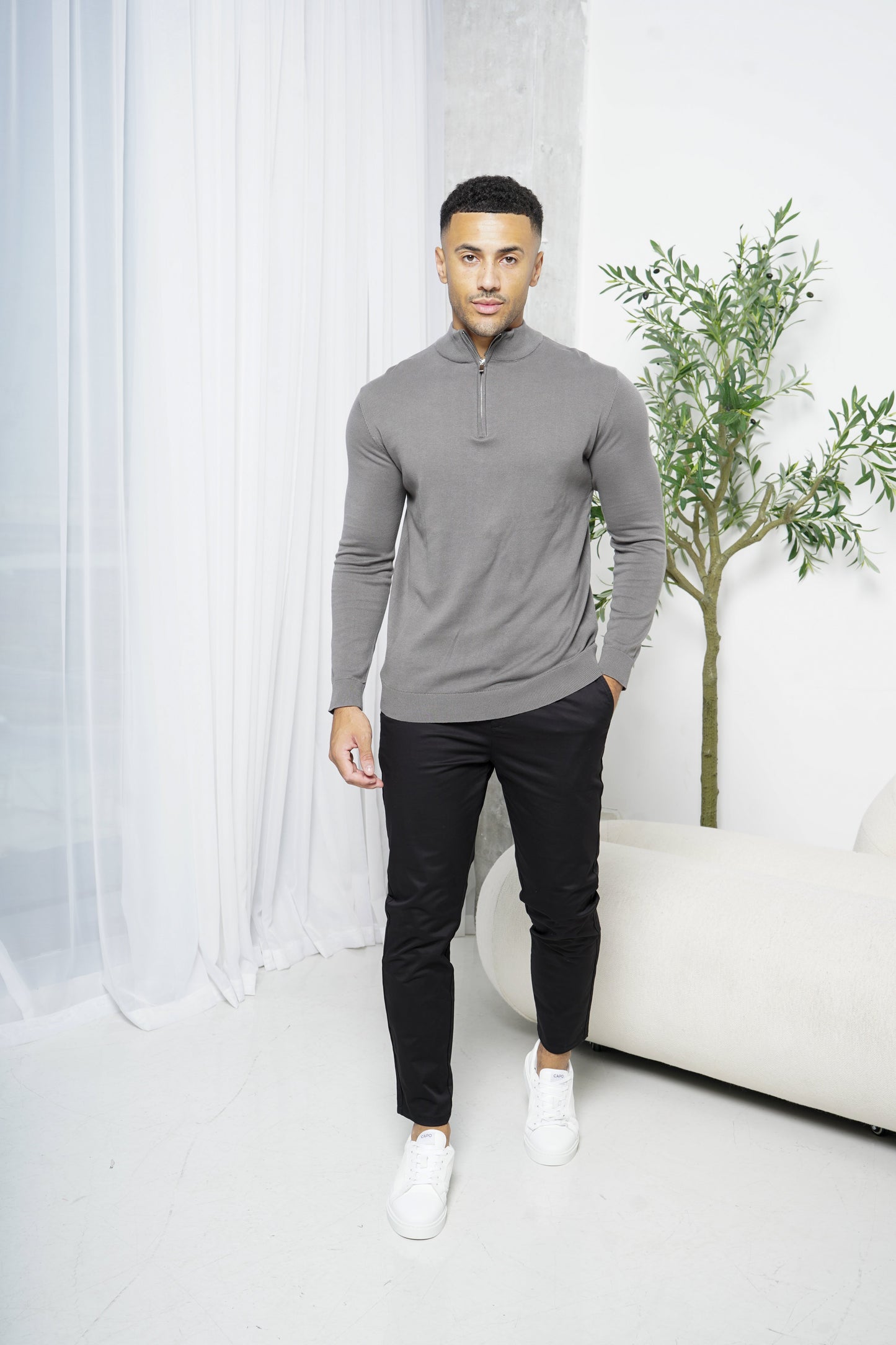 Capo Chino Side Adjuster Pant - Black