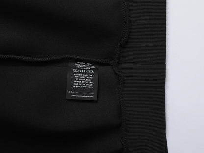 630 GSM BOXY CROPPED FIT 'BLACK' HOODIE