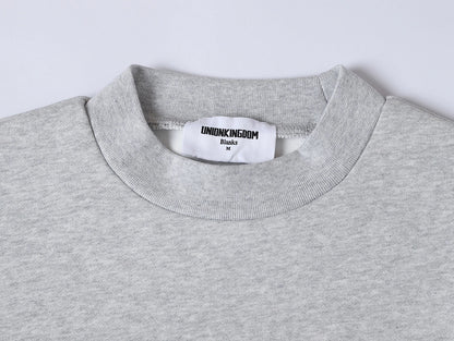 630 GSM BOXY CROPPED FIT 'FLOWER GRAY' CREWNECK