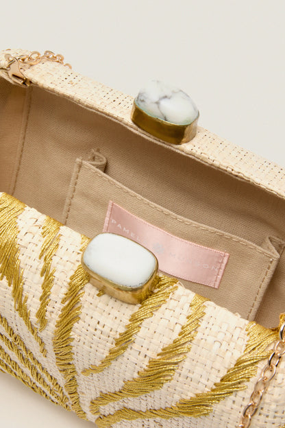 Brushed Gold Le Zoo Minaudiere
