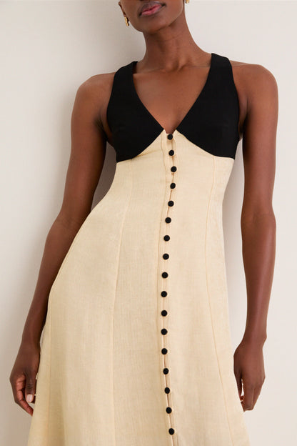 Buttercream Row Row Row Your Buttons Dress