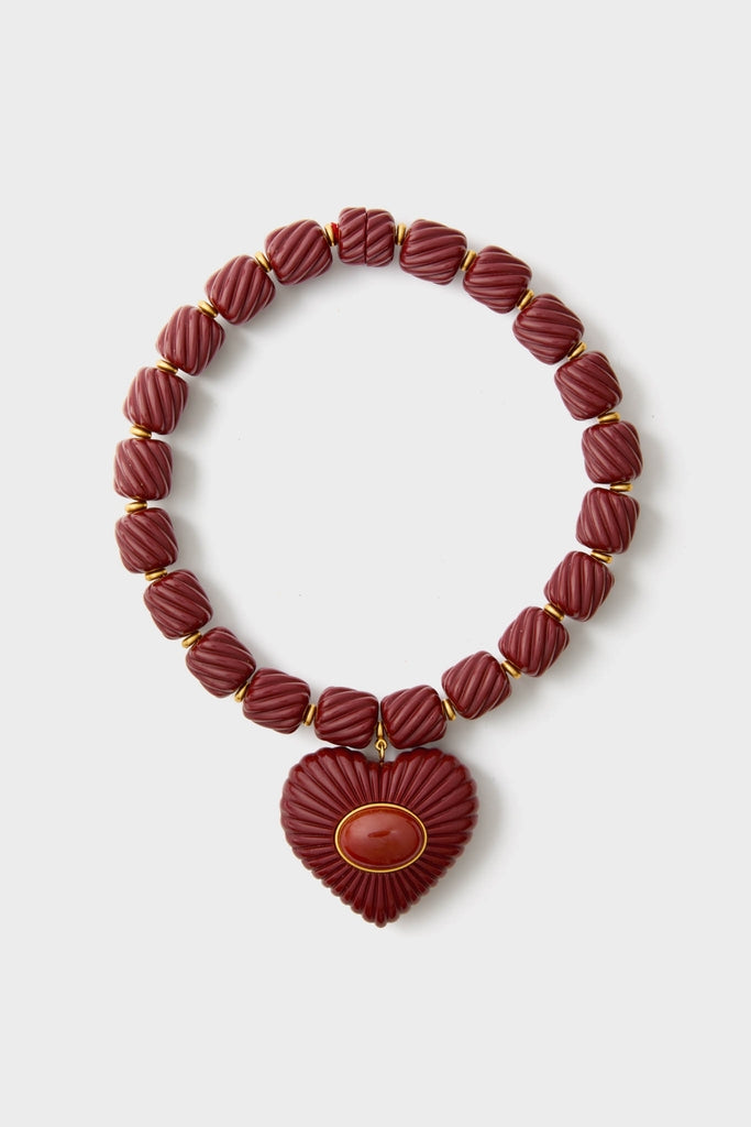 Burgundy Lira Necklace