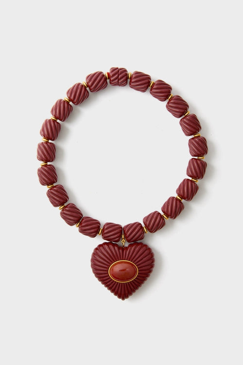 Burgundy Lira Necklace