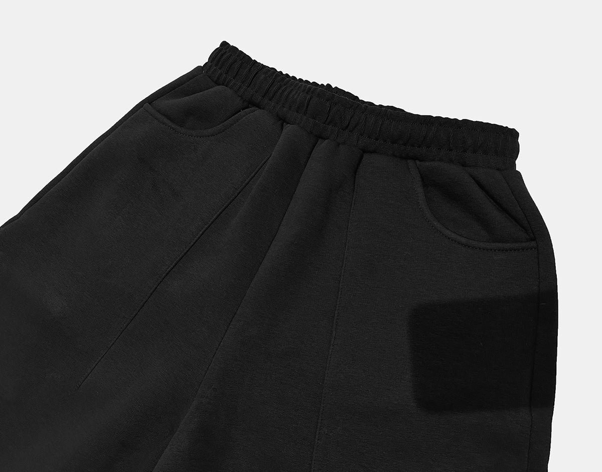520 GSM COZY BAGGY 'BLACK' STRAIGHT PANTS