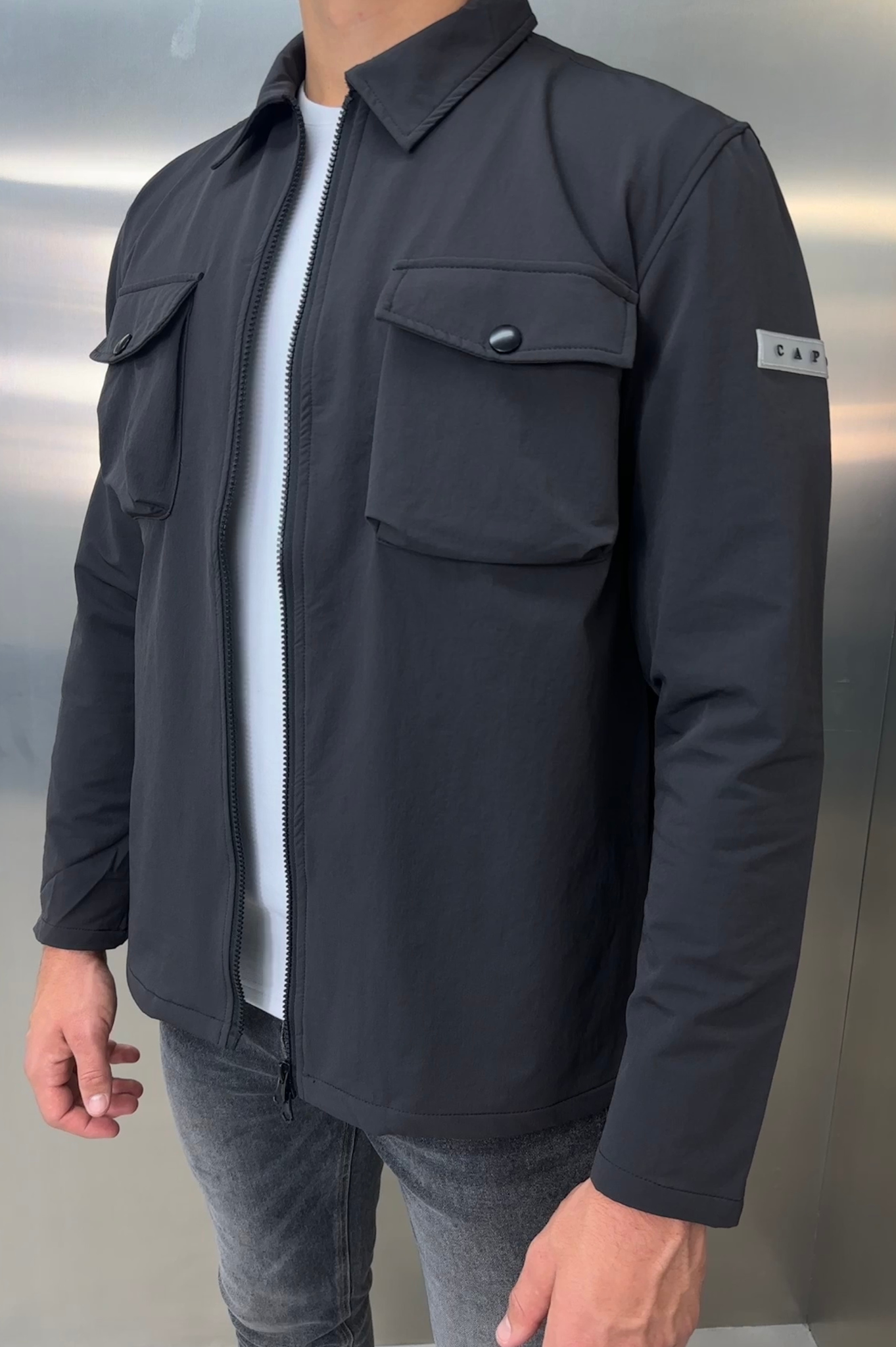 Capo BUTTON Jacket - Charcoal