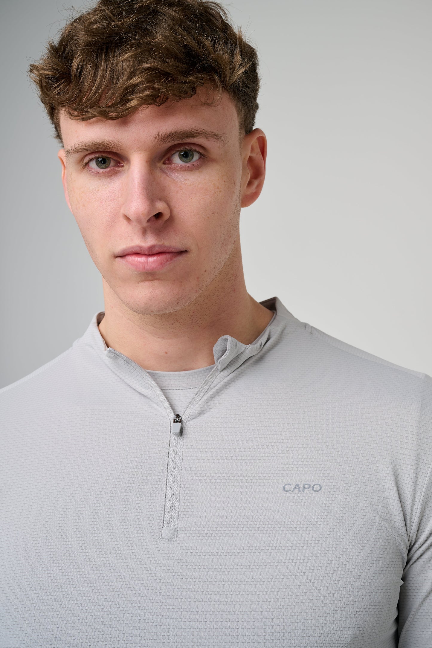 Capo Active Performance 1/4 Zip Top - Light Grey