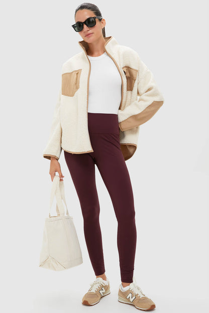 Buttercream Fleece Lawrence Full Length Zip Up