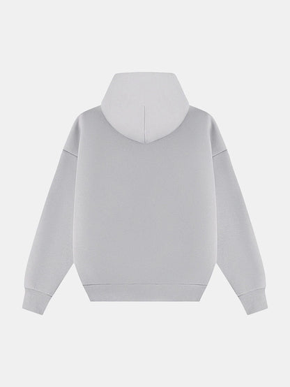 630 GSM BOXY CROPPED FIT 'ARCTIC GRAY' HOODIE