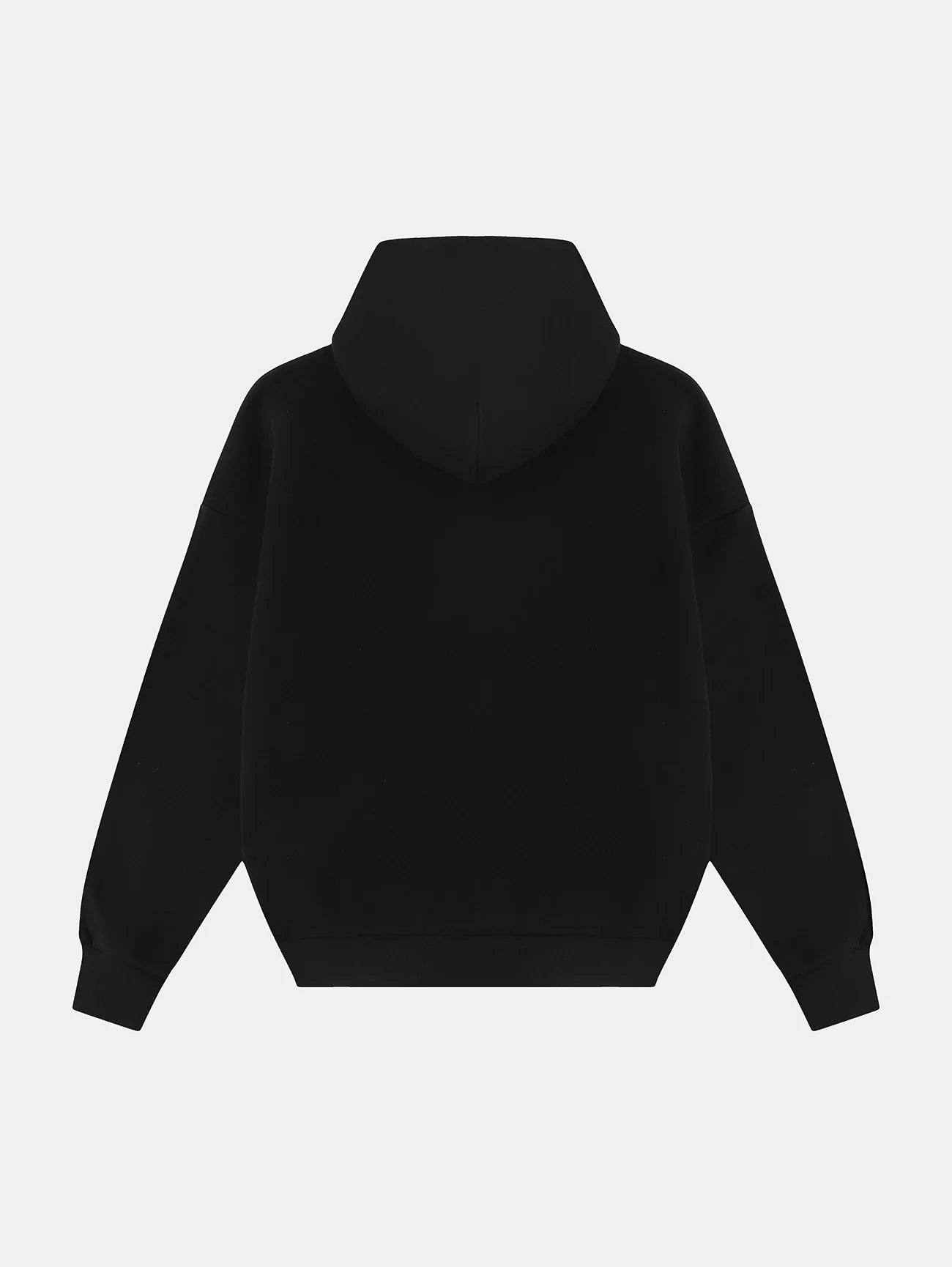 630 GSM BOXY CROPPED FIT 'BLACK' HOODIE