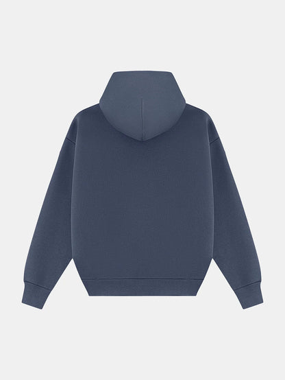 630 GSM BOXY CROPPED FIT 'GRAY BULE' HOODIE