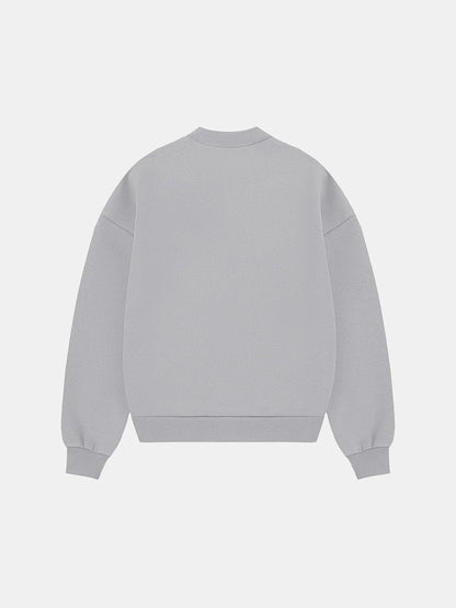630 GSM BOXY CROPPED FIT 'ARCTIC GRAY' CREWNECK