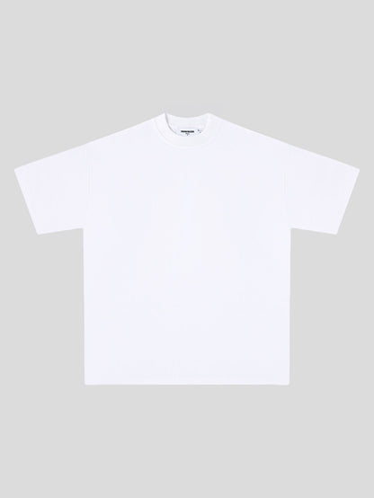 250 GSM LOOSE FIT WHITE' T-SHIRT