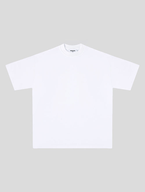 250 GSM LOOSE FIT WHITE' T-SHIRT