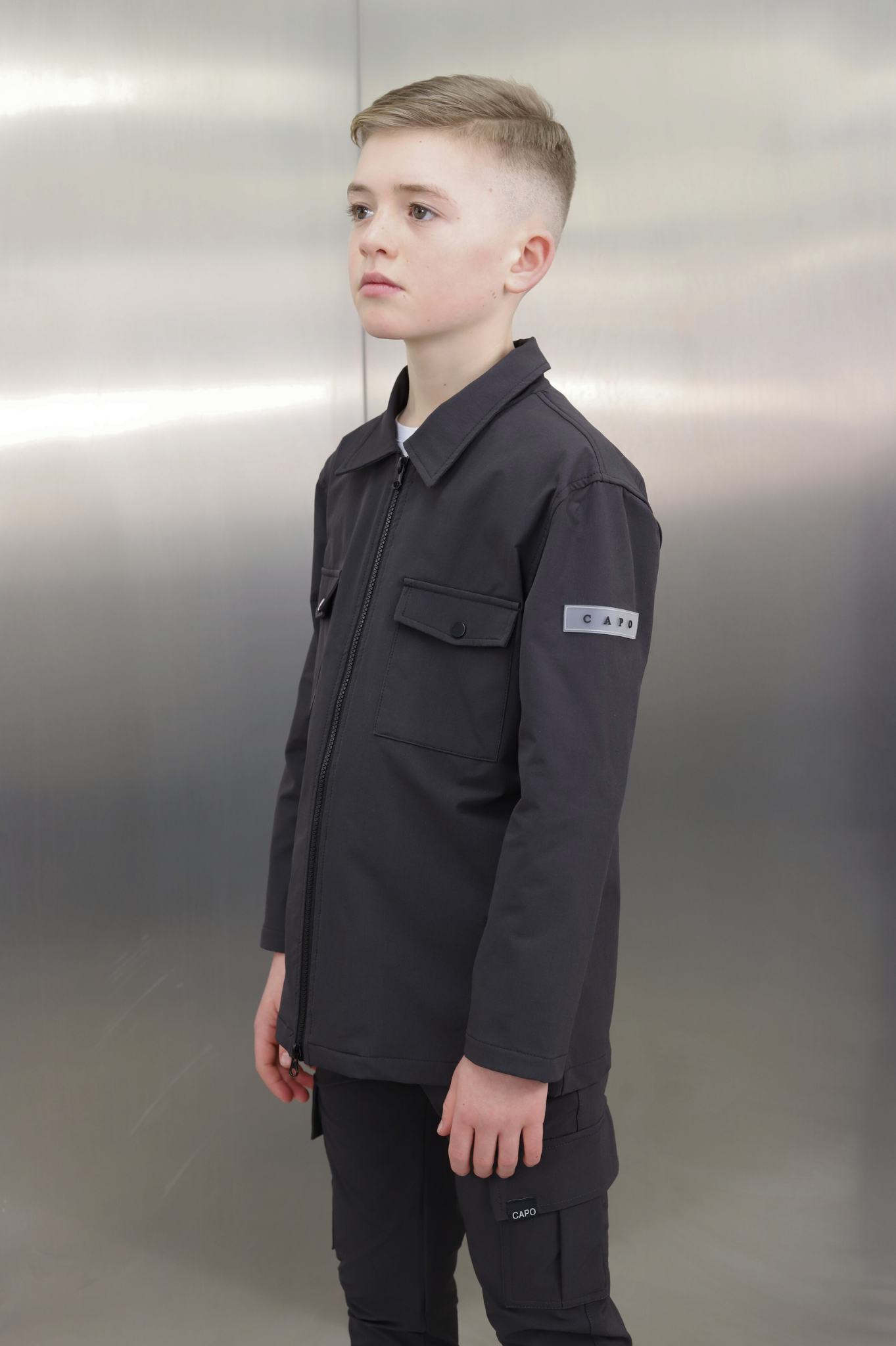Capo KIDS - BUTTON Jacket - Charcoal