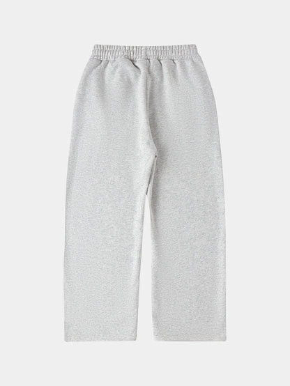 500 GSM LOOSE FIT WIDE LEG 'LIGHT FLOWER GRAY' SWEATPANTS