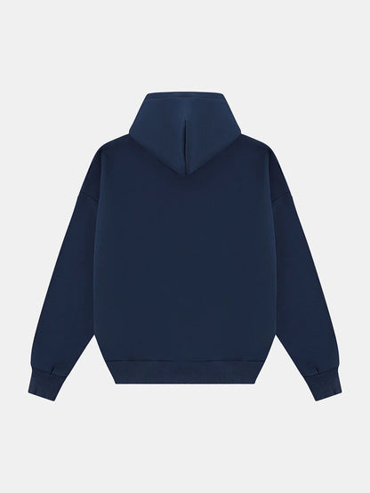 500 GSM BOXY CROPPED 'DENIM BLUE' HOODIE