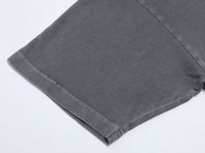 220 GSM LOOSE FIT 'WASHED GRAY' T-SHIRT