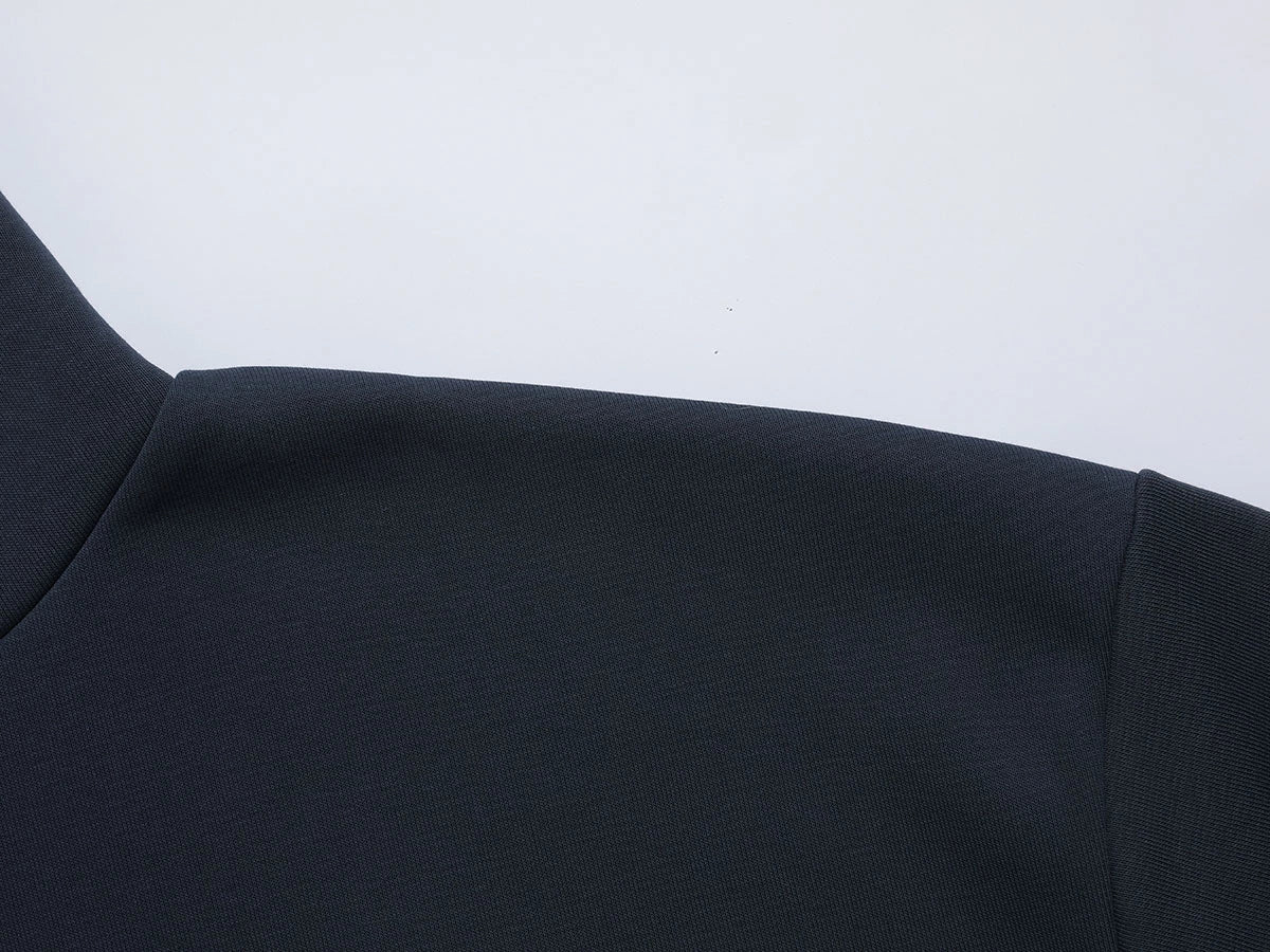 500 GSM BOXY CROPPED 'NAVY BLUE' HOODIE