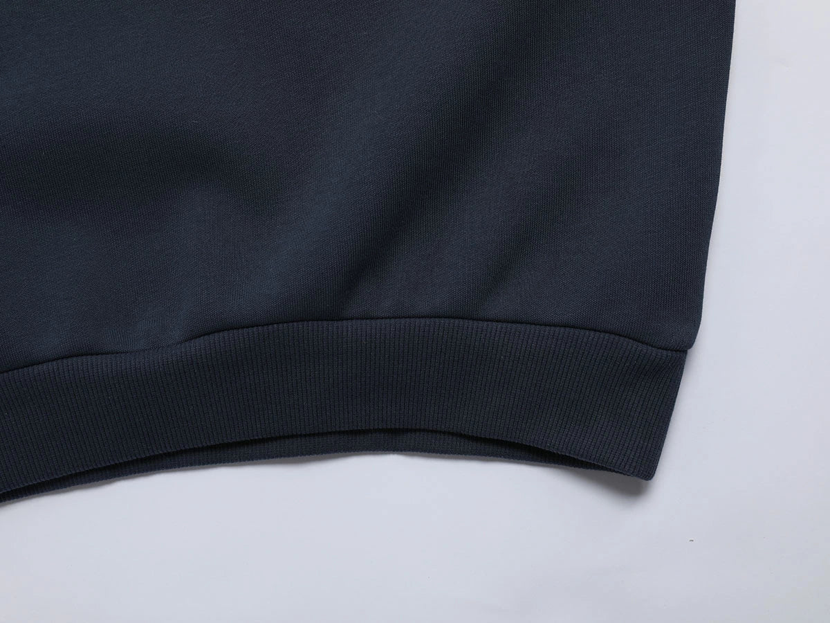 500 GSM BOXY CROPPED 'NAVY BLUE' HOODIE