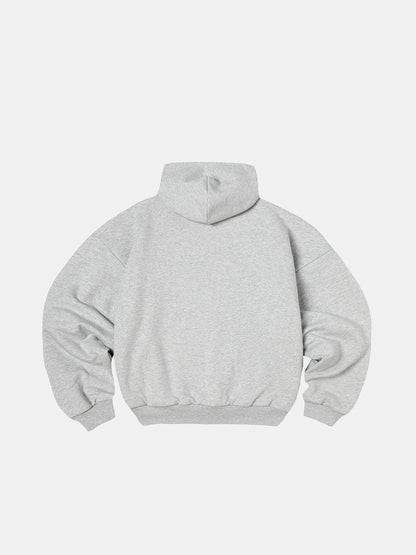 1000 GSM DOUBLE-LAYER 'FLOWER GRAY' HOODIE