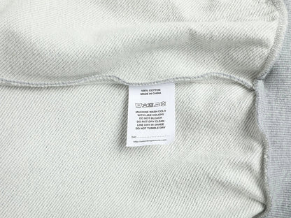 480 GSM RAGLAN BOXY CROPPED FIT 'FLOWER GRAY' ZIP-UP HOODIE