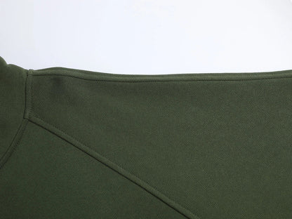 480 GSM RAGLAN BOXY CROPPED FIT 'OLIVE' ZIP-UP HOODIE