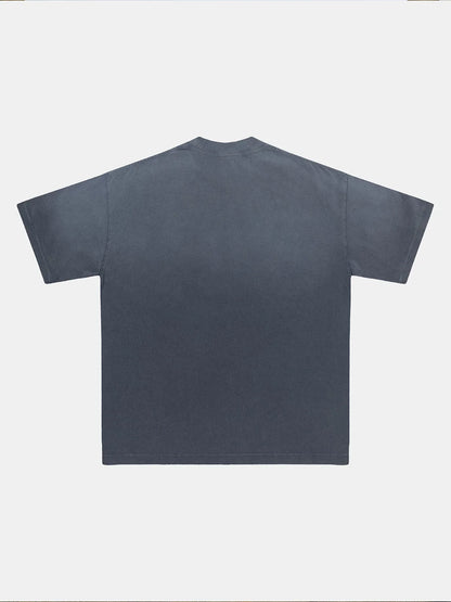 250 GSM LOOSE FIT ' WASHED DARK GRAY' T-SHIRT