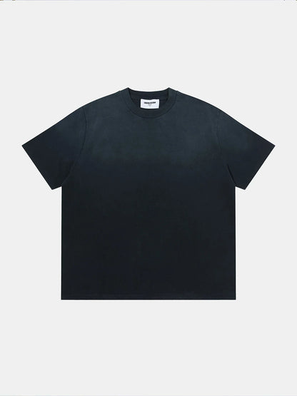 320 GSM BOXY CROPPED 'WASHED NAVY BLUE' T-SHIRT