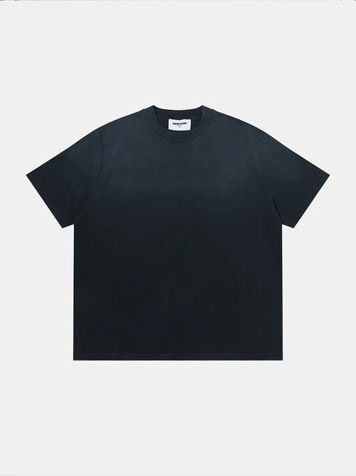 320 GSM BOXY CROPPED 'WASHED NAVY BLUE' T-SHIRT