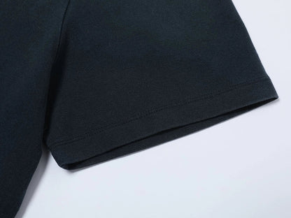 320 GSM BOXY CROPPED 'WASHED NAVY BLUE' T-SHIRT