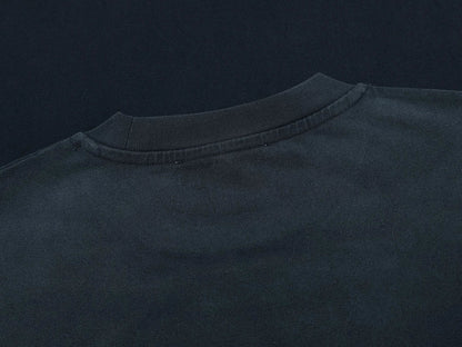 320 GSM BOXY CROPPED 'WASHED NAVY BLUE' T-SHIRT
