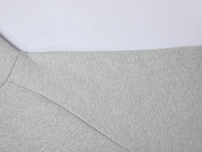 600 GSM RAGLAN CROPPED FIT 'FLOWER GRAY' HOODIE