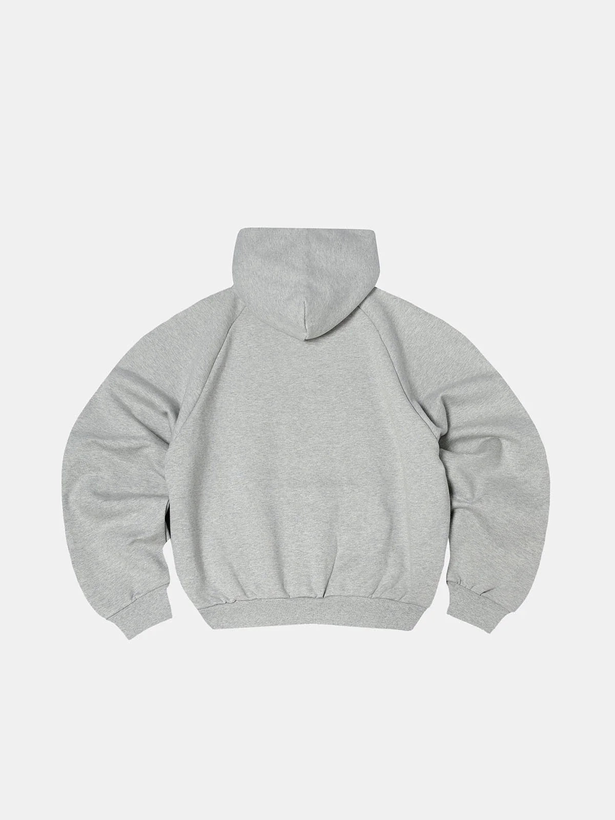 600 GSM RAGLAN CROPPED FIT 'FLOWER GRAY' HOODIE