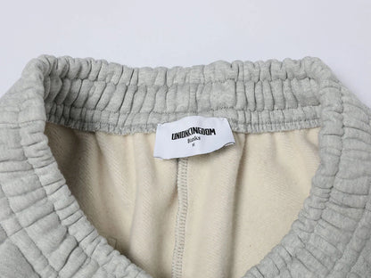 600 GSM BAGGY FIT 'FLOWER GRAY' PANTS