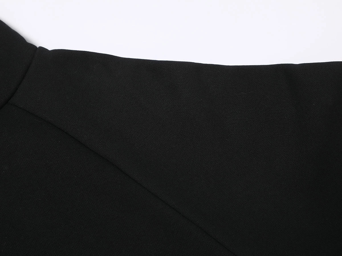 600 GSM RAGLAN CROPPED FIT 'BLACK' HOODIE