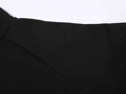 600 GSM RAGLAN CROPPED FIT 'BLACK' HOODIE