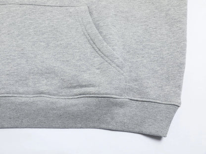 480 GSM FLEECE CROPPED FIT 'FLOWER GRAY' HOODIE