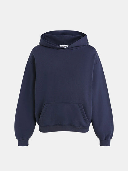 480 GSM FLEECE CROPPED FIT 'NAVE BLUW' HOODIE