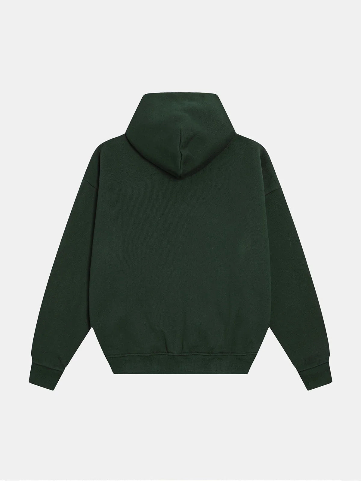 520 GSM BOXY CROPPED FIT ' DARK GREEN' ZIP-UP HOODIE