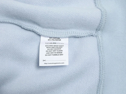 520 GSM BOXY CROPPED FIT 'LIGHT BULE' ZIP-UP HOODIE