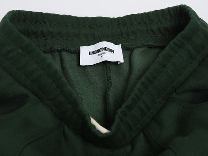 520 GSM COZY BAGGY 'DARK GREEN' STRAIGHT PANTS
