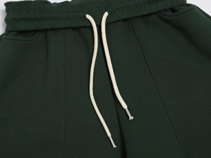 520 GSM COZY BAGGY 'DARK GREEN' STRAIGHT PANTS
