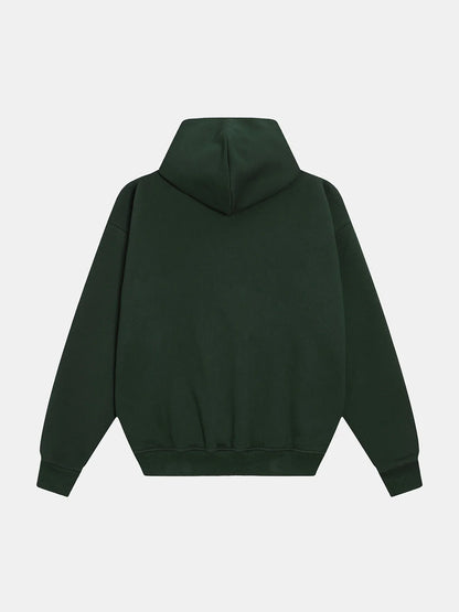 520 GSM BOXY CROPPED FIT 'DARK GREEN' HOODIE