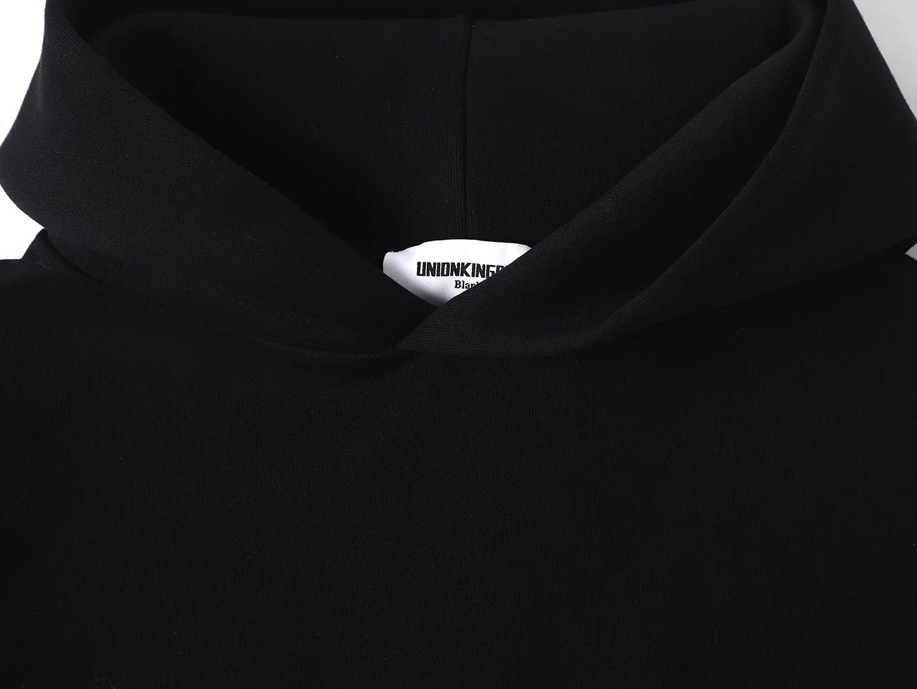 630 GSM BOXY CROPPED FIT 'BLACK' HOODIE