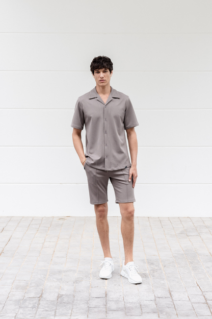 Capo SIMPLE Revere SS Shirt - Grey